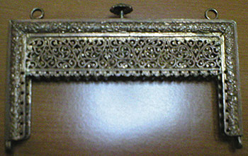 jeweled filigree frame back